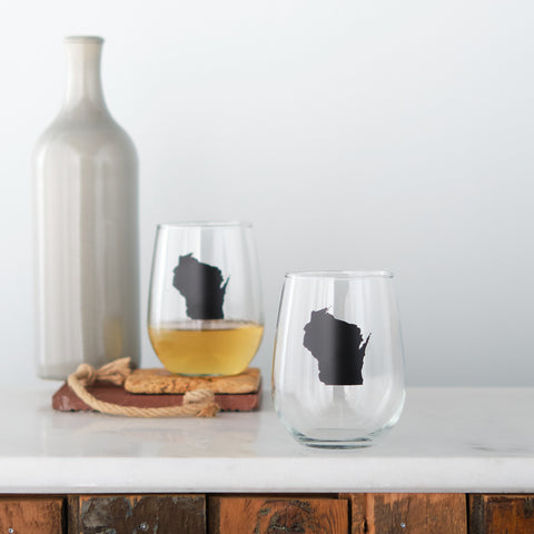 State Stemless Wine Glasses