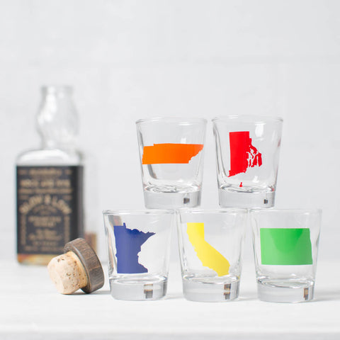 State Shot Glasses, Minimum 8 per design