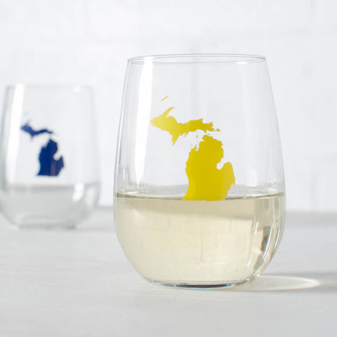Customized State Stemless Wine Glass, set of 6
