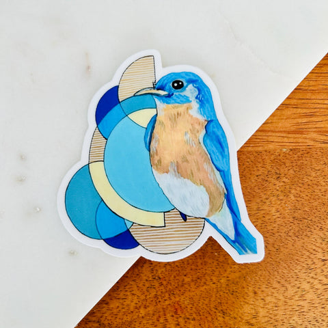 Bluebird Geometric Vinyl Sticker
