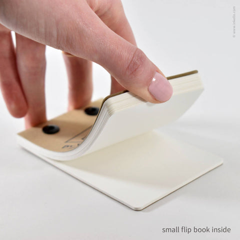 Draw-Your-Own Flip Book + Pencil (#316): Apple Green / Small