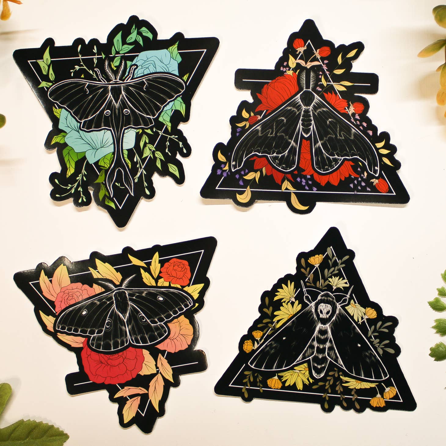 Elemental Moth Stickers