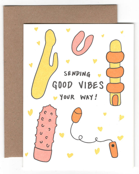 Good Vibes love friendship valentine greeting card