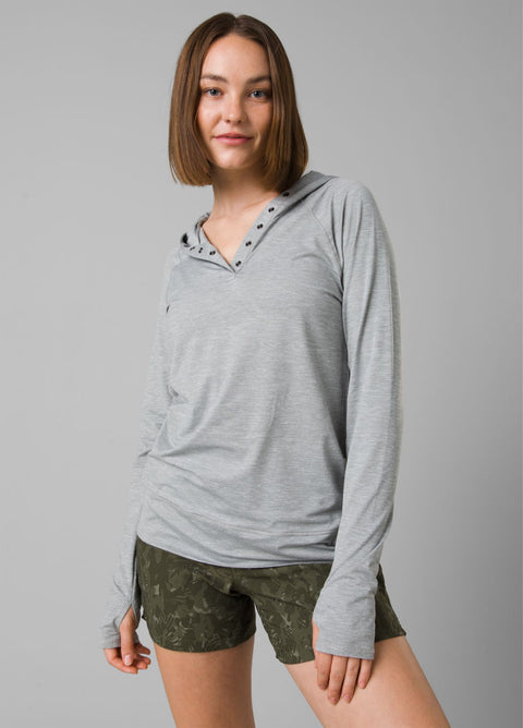 prAna Sol Searcher Hoodie-Heather Grey - Final Sale