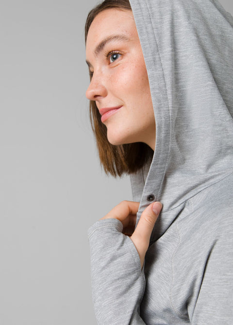 prAna Sol Searcher Hoodie-Heather Grey