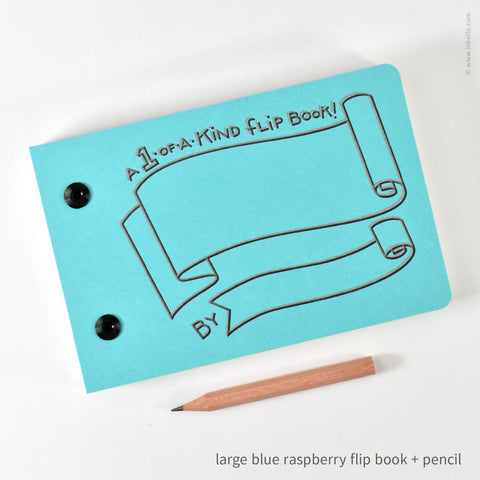 Draw-Your-Own Flip Book + Pencil (#316): Apple Green / Small