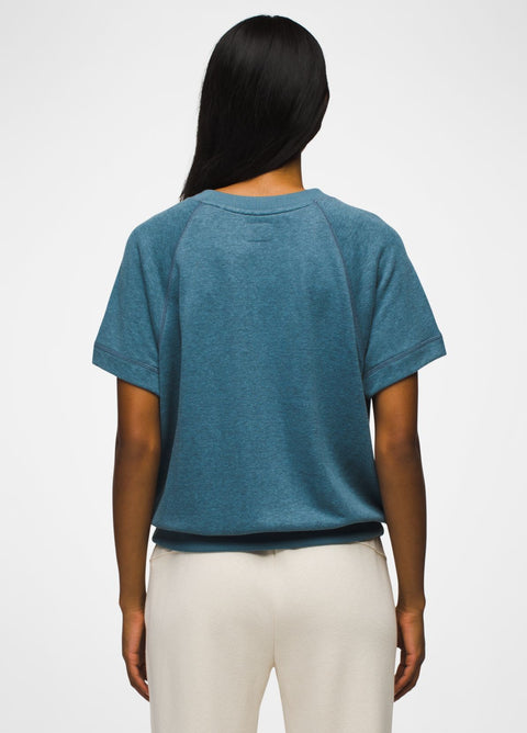 prAna Cozy Up Wandery Short Sleeve-High Tide Heather-Final Sale