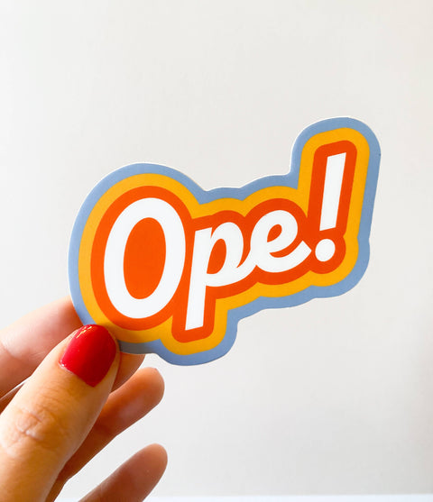 Ope! Retro Exclamation Vinyl Sticker