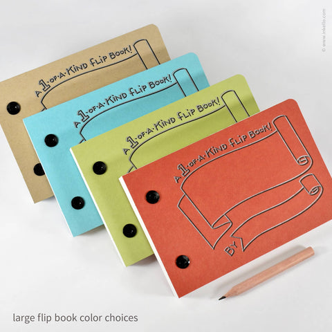 Draw-Your-Own Flip Book + Pencil (#316): Apple Green / Small