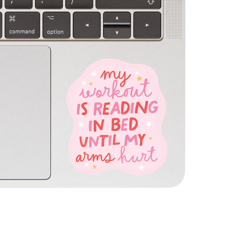 Book Read Funny Humor Workout High Quality Vinyl Sticker