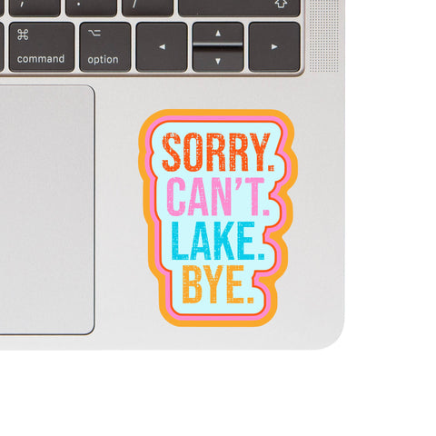 Lake Cabin Boating Up North Camp High Quality Vinyl Sticker