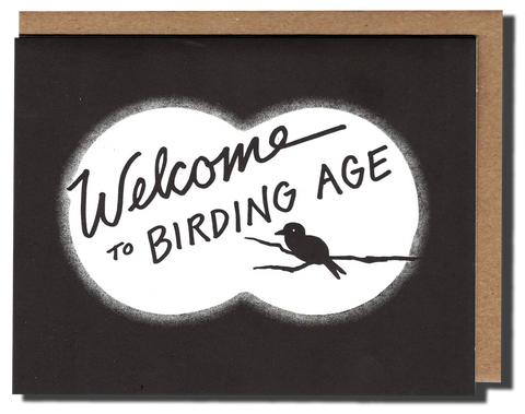 Birding Age letterpress greeting card