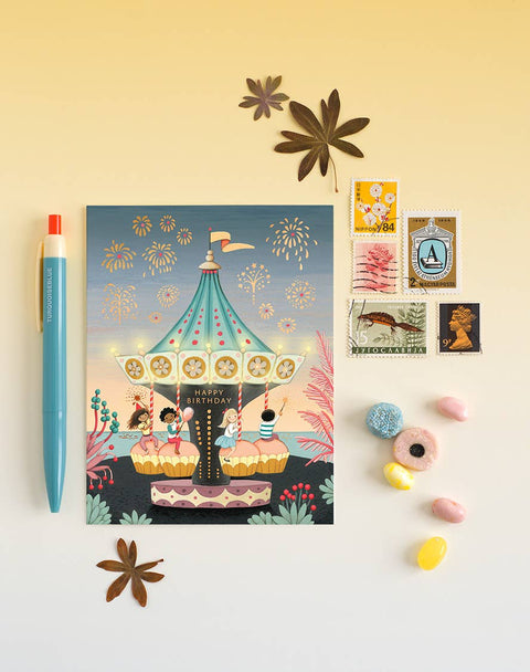 Carousel Birthday Greeting Card