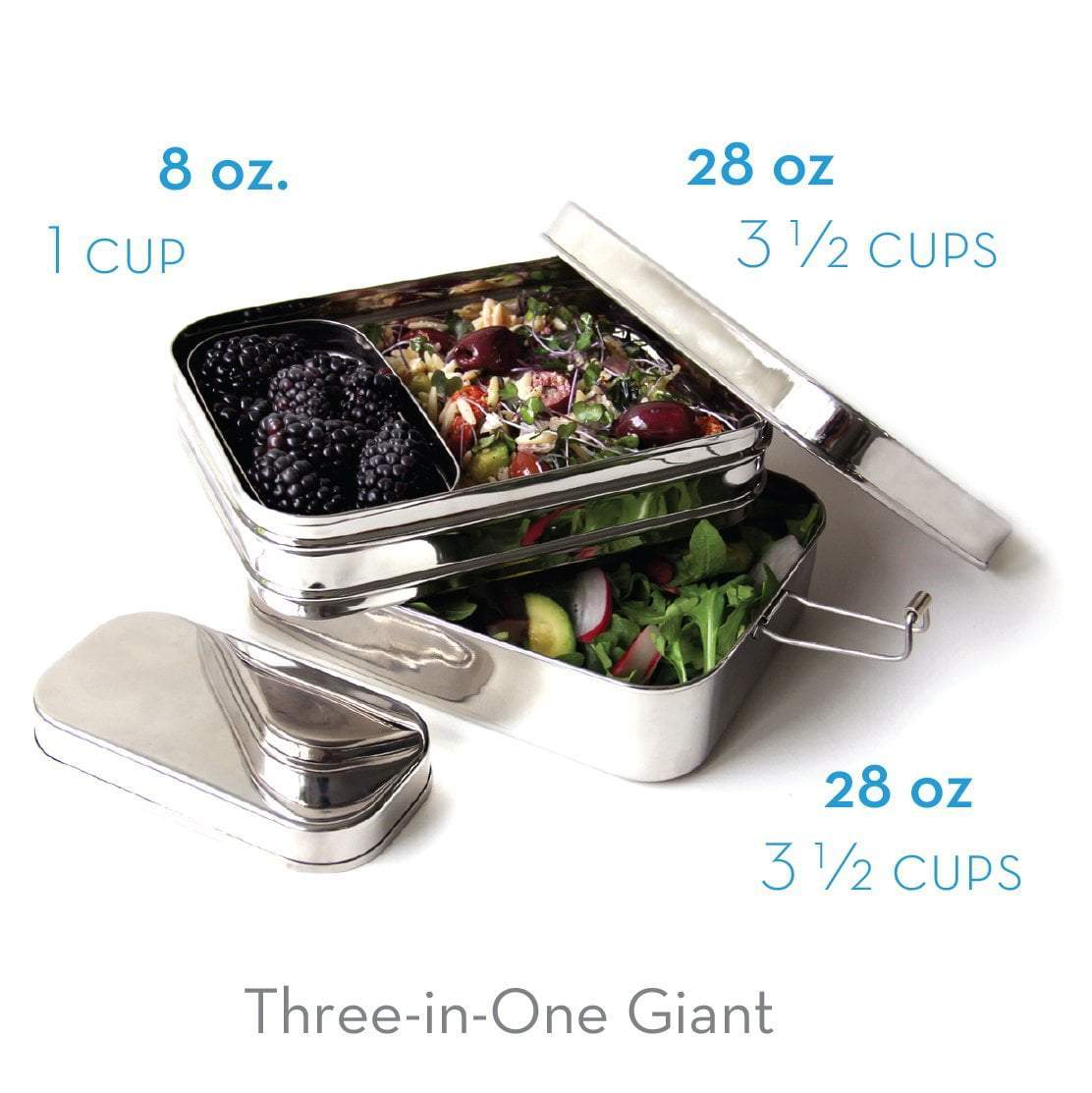 ECOlunchbox Three-in-One Giant Lunch Food Container