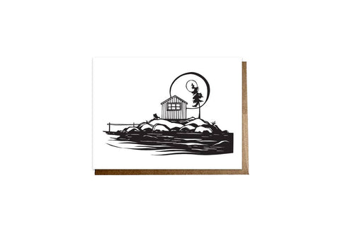 "Island Cabin" Card