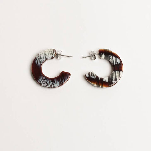 Ray Chunky Hoop Earrings: Maple