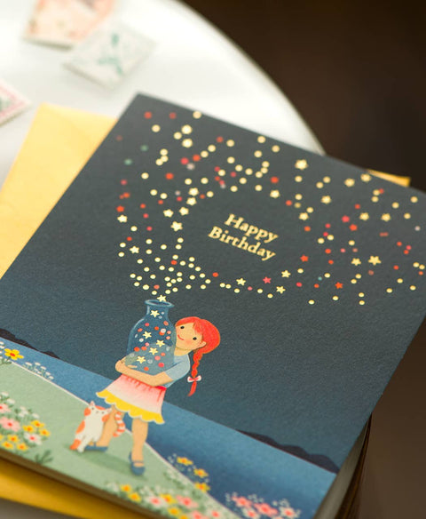 Star Bottle Birthday Greeting Card