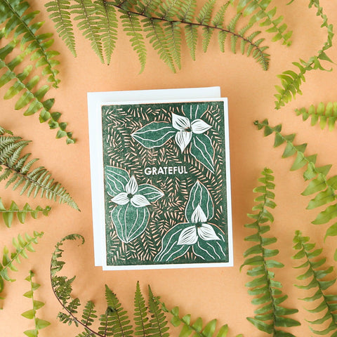 Grateful (Trillium) Gratitude Card