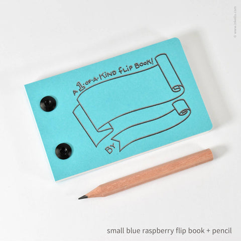 Draw-Your-Own Flip Book + Pencil (#316): Apple Green / Small