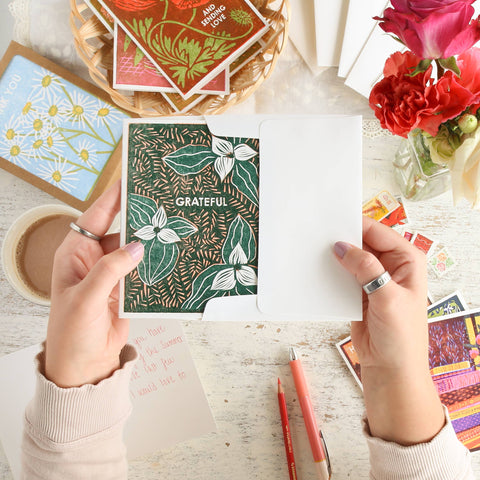 Grateful (Trillium) Gratitude Card