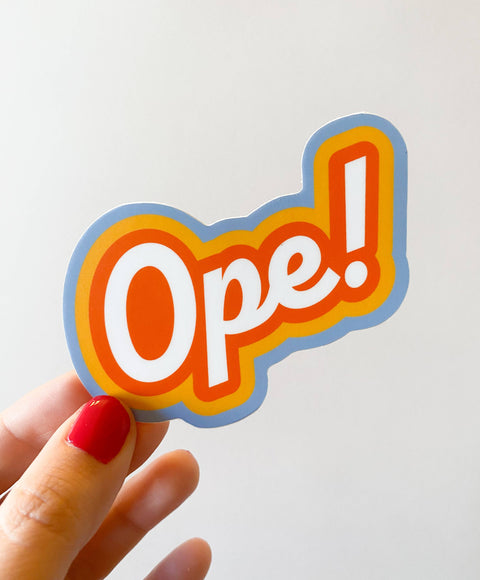 Ope! Retro Exclamation Vinyl Sticker