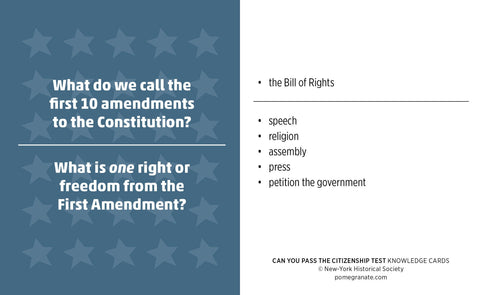 Can You Pass the Citizenship Test? Knowledge Cards
