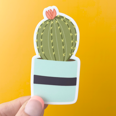 Potted Succulent, Cactus Plant Vinyl Sticker