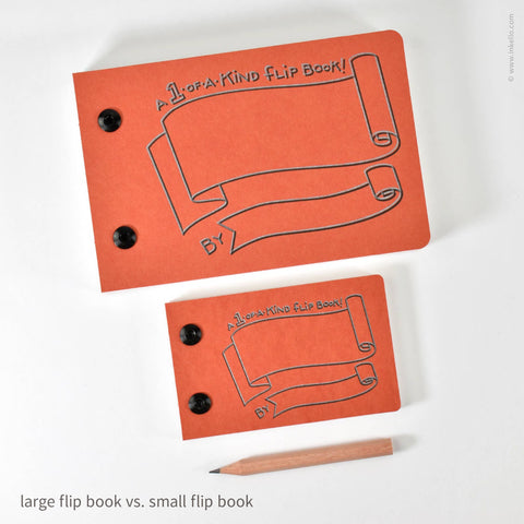 Draw-Your-Own Flip Book + Pencil (#316): Apple Green / Small