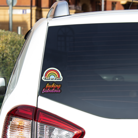 F**king Fabulous Holographic Vinyl Sticker
