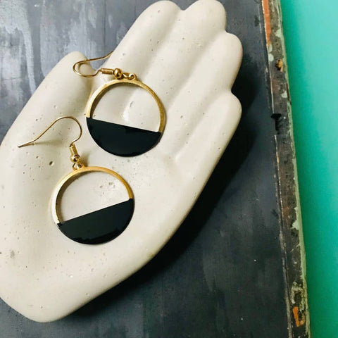 Crescent Hoop Earrings-Assorted Styles