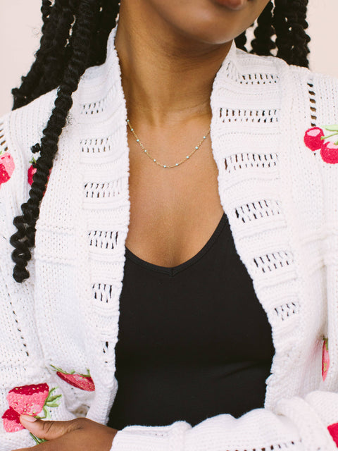 Dot Necklace Base with Dipped Heart charm