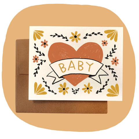 BABY ~ CLASSIC HEART Card