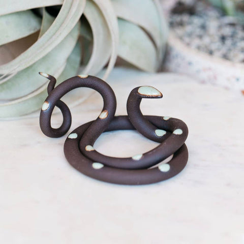 Medium Ceramic Snake: Sylvia / Without Plant