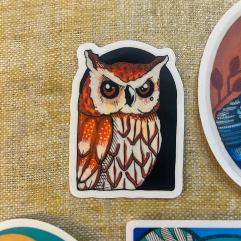 Great Horned Owl Vinyl Sticker 