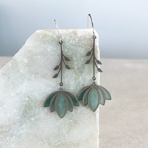 Petal - Stained Glass Resin Earrings