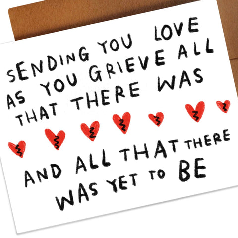 SENDING YOU LOVE AS YOU GRIEVE ALL THAT THERE WAS card ~ Amy