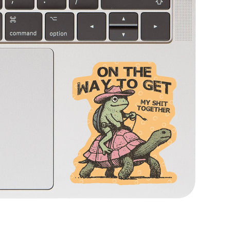 Swear Frog Cowboy Funny Turtle High Quality Vinyl Sticker