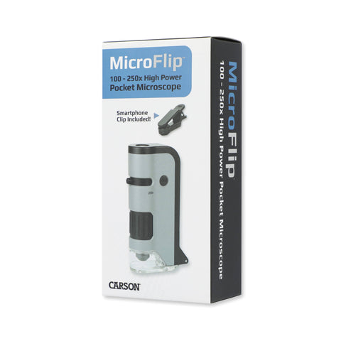 100x-250x LED High Power Pocket Microscope w/ Phone Adapter