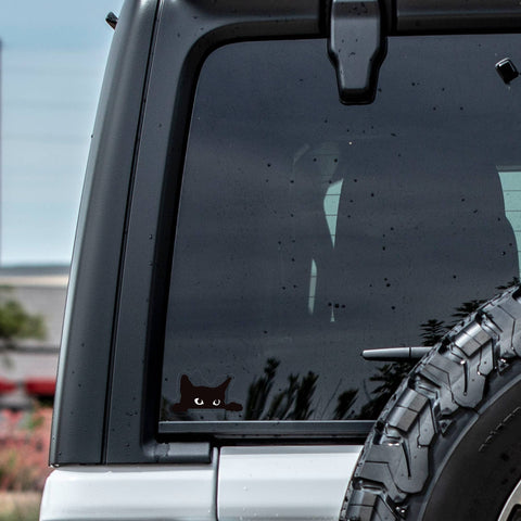 Sneaky Kitty Cat Cute Clear High Quality Vinyl Sticker