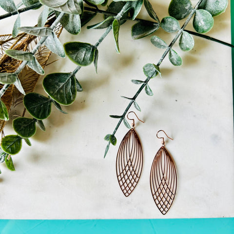 Lace Leaf Earrings