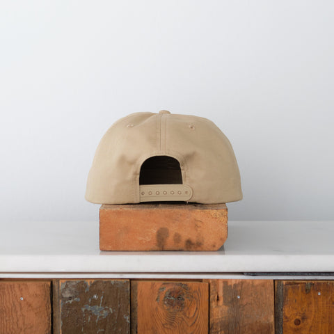 Trout Fish Patch Snap back, Khaki Cotton