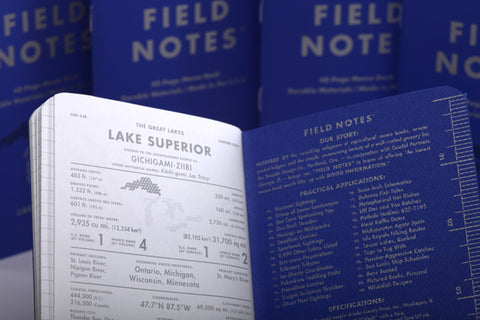 Great Lakes Field Notes, 5 Pack Graph Memo Books