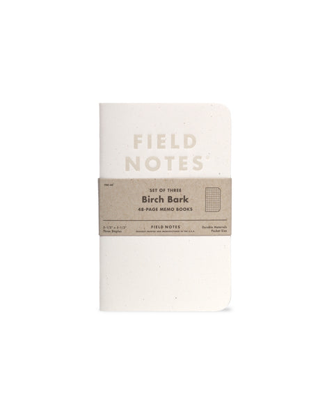 Birch Bark Memo Notebooks - 3 pack