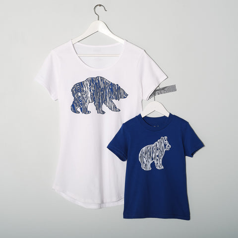 Kids Baby Bear Faux Bois TSHIRT