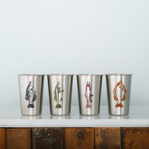 Fish Stainless Steel Pint Tumbler