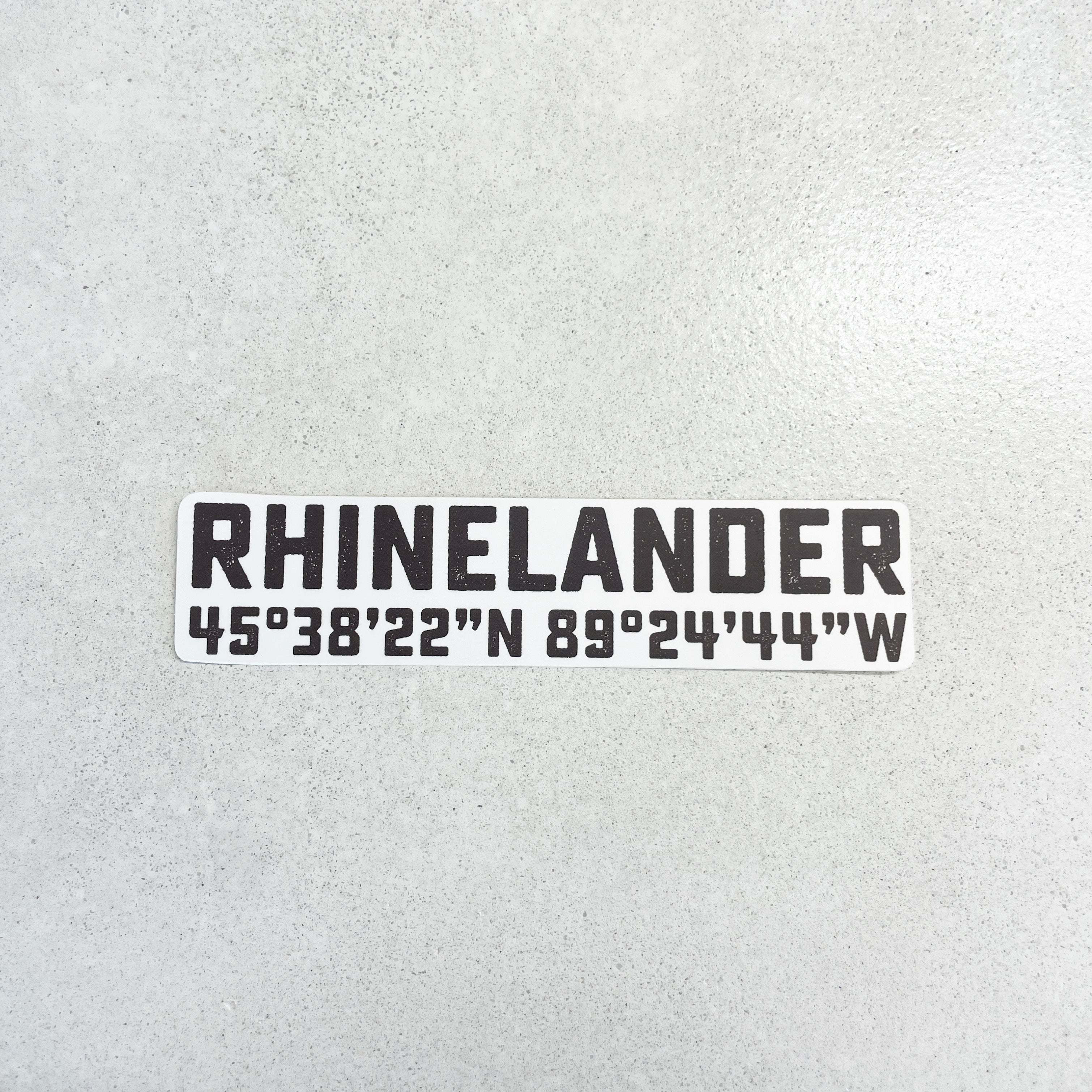 Rhinelander Latitude and Longitude Sticker