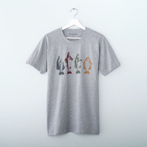 Fish Fry Men's Heathered Gray T-shirt