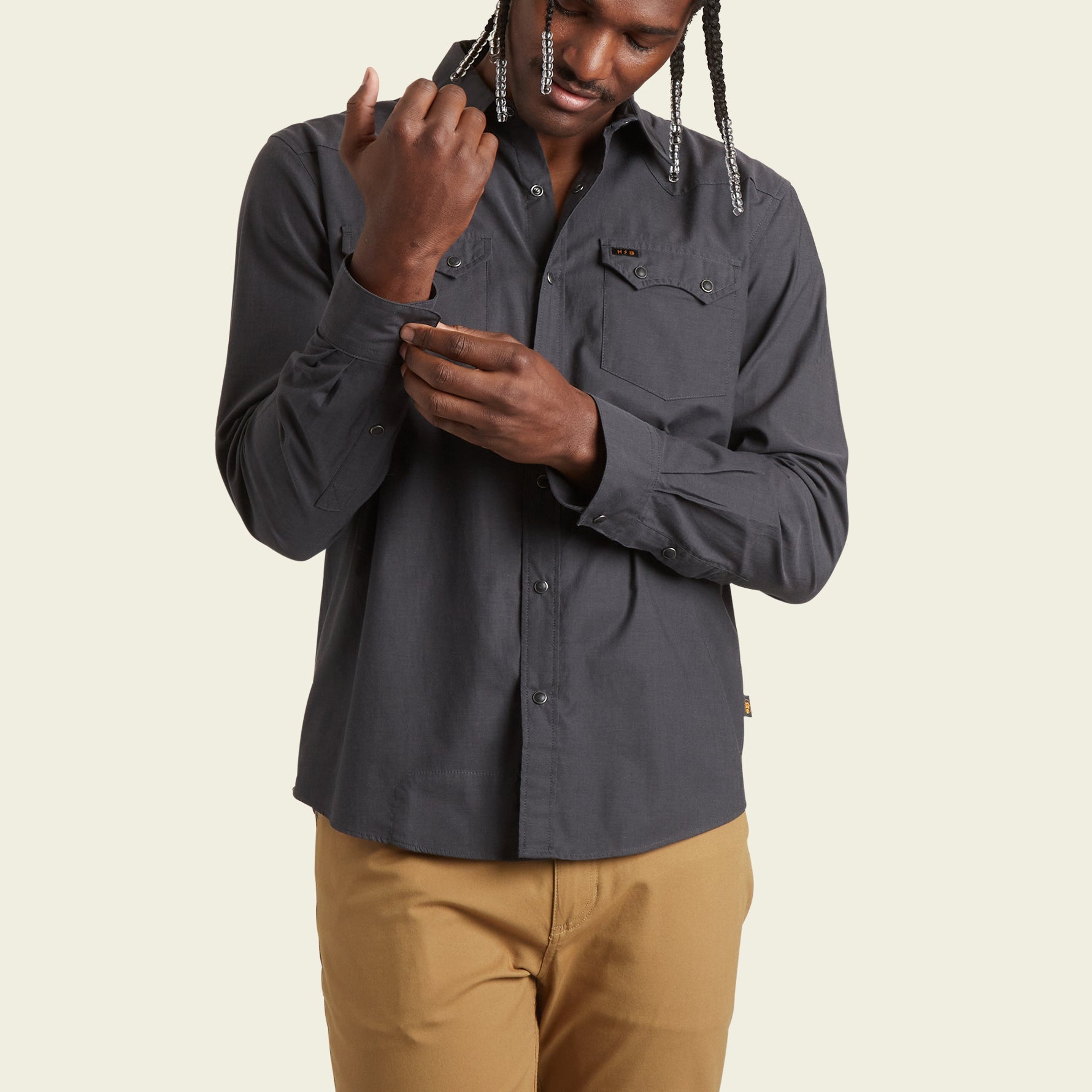 Crosscut Snapshirt - Midnight Chambray