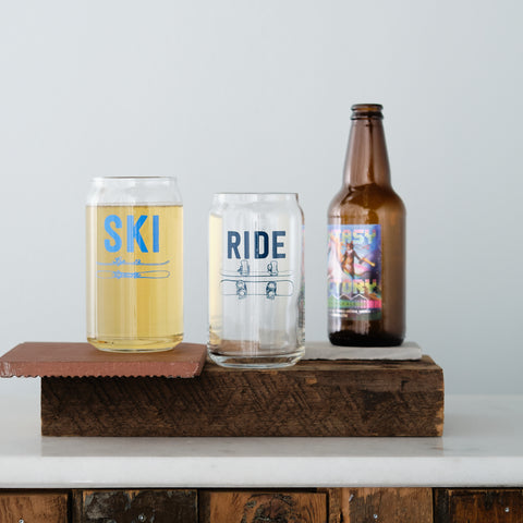 Ski and Ride Can Glasses