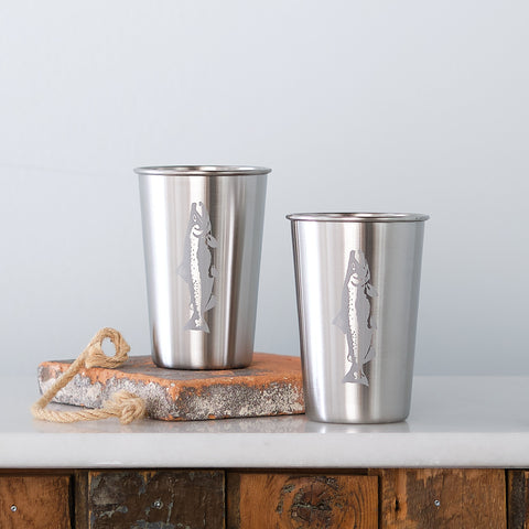 Fish Stainless Steel Pint Tumbler